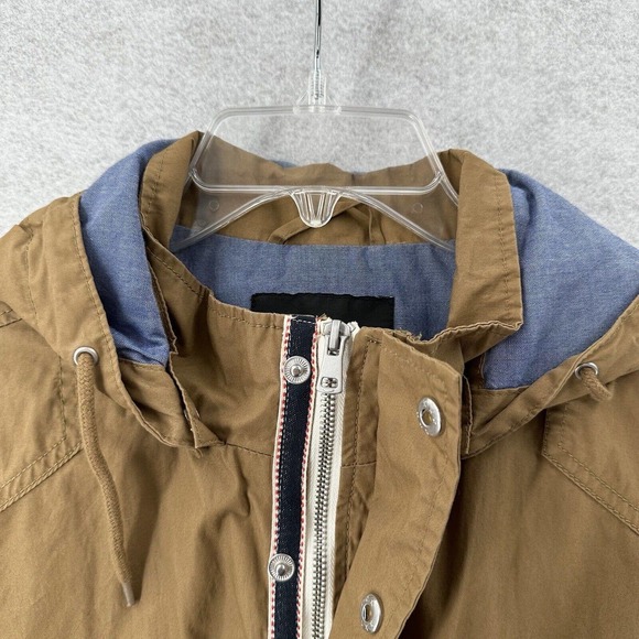 Meters/Bonwe Jacket Mens XXL‎ Full Zip Tan Brown Hooded Pockets Lined 185/104B - Picture 6 of 14